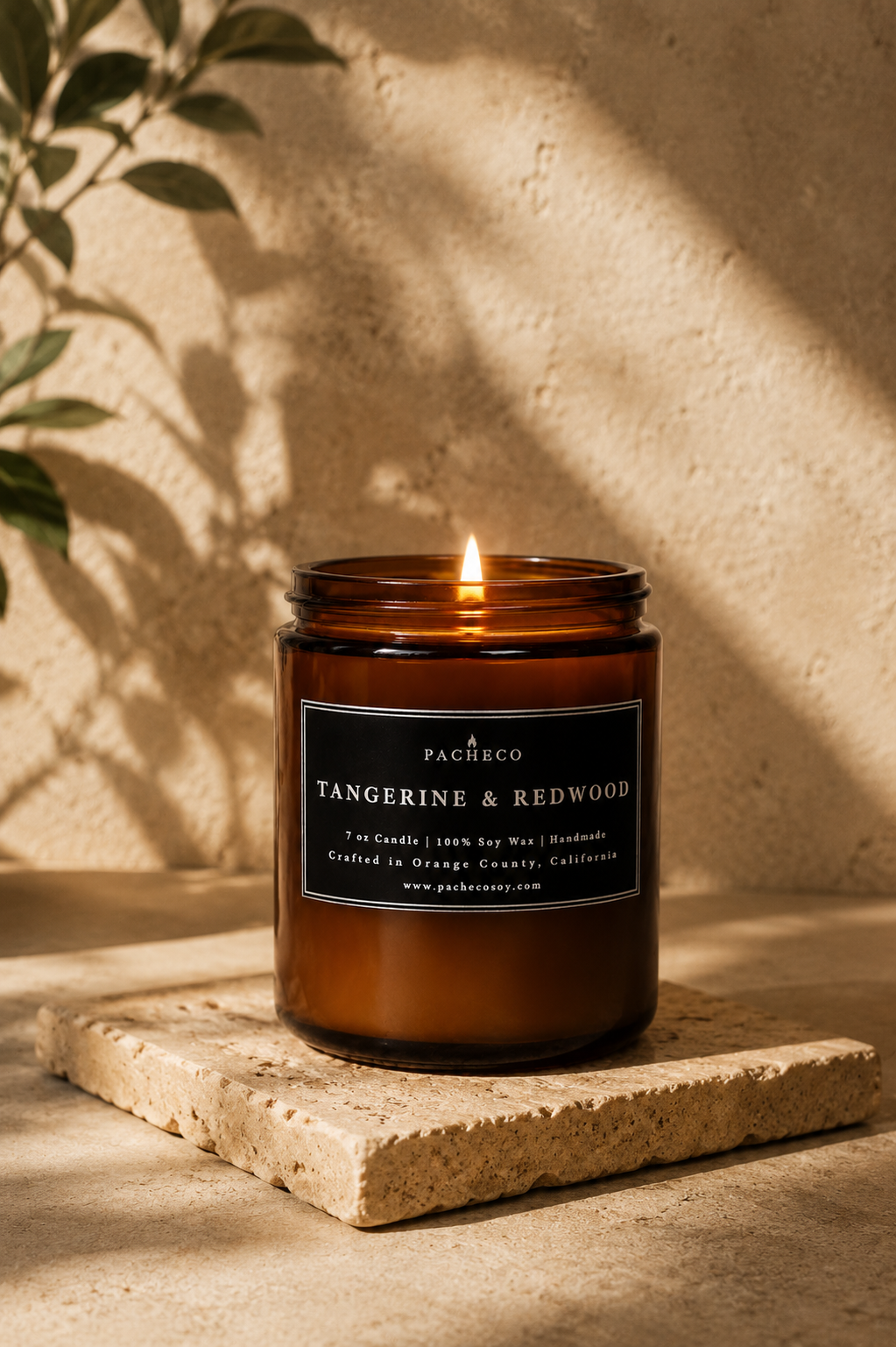 Tangerine & Redwood - Medium Candle