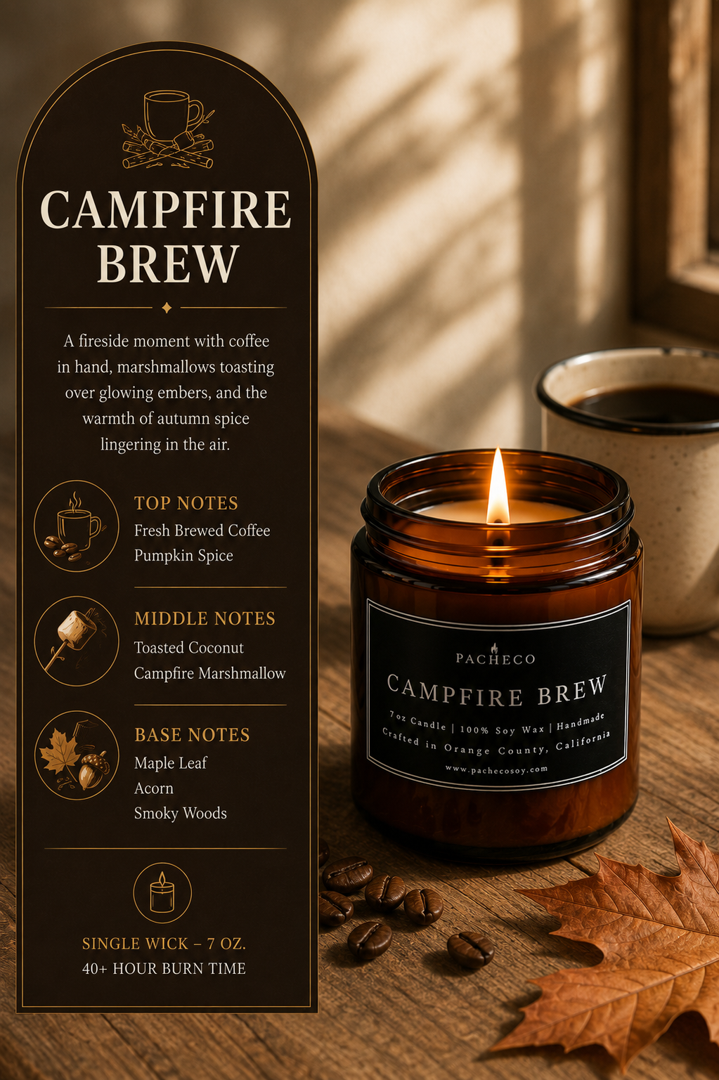 Campfire Brew - Medium Candle